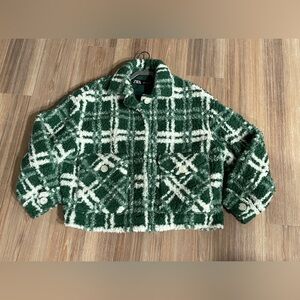 NWOT - Zara Sherpa Bomber Jacket - Size M